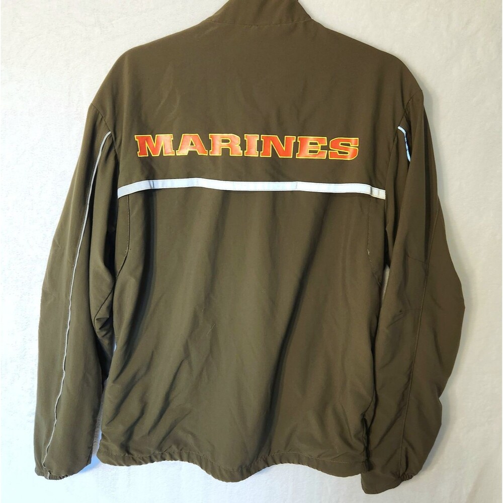 Marines Insport USMC Running Suit Jacket Sz Small Long Vented Reflective US Made